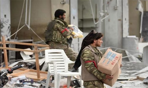 saqueos en Afrin Siria exige ante la ONU retirada de tropas invasoras turcas de Afrin